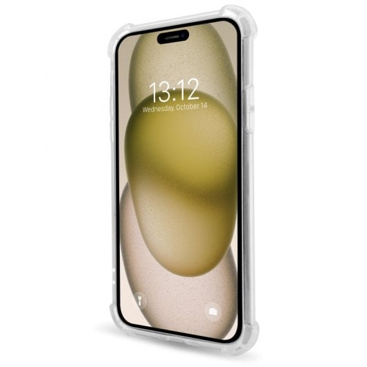 PcCom Essential Funda Antishock Transparente para iPhone 15 Pro