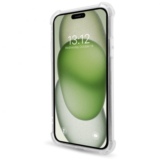 PcCom Essential Funda Antishock Transparente para iPhone 15 Pro Max