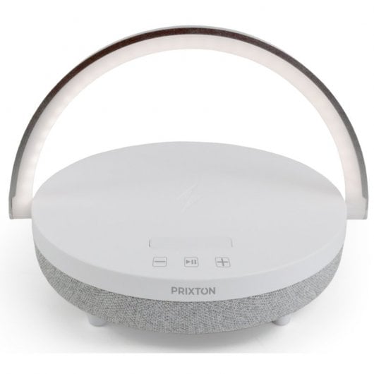 Prixton Speaker Light White Altifalante Bluetooth com Carregador Sem Fios 10W Branco