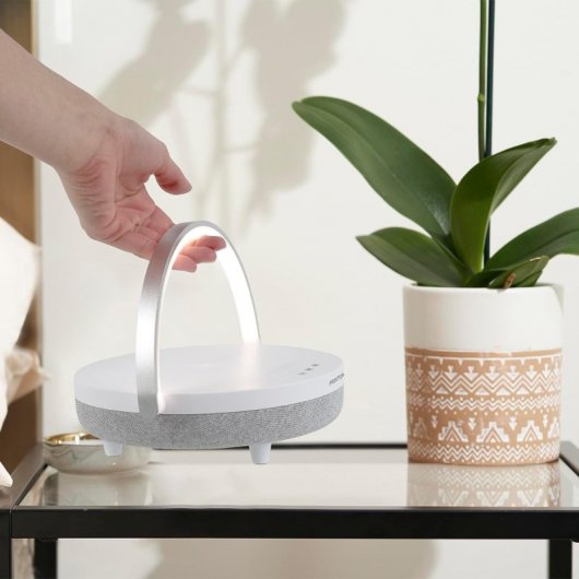 Prixton Speaker Light White Altifalante Bluetooth com Carregador Sem Fios 10W Branco