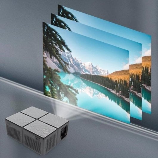 Projetor Prixton Kubrick FullHD 450 Lúmenes 210" LED LCD Smart WiFi 5G Portátil