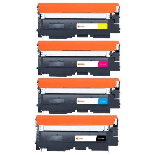Pccom Essential Tóner Compatible Samsung SU100A/ST966A/SU234A/SU444A Negro/Cian/Magenta/Amarillo Pack 4