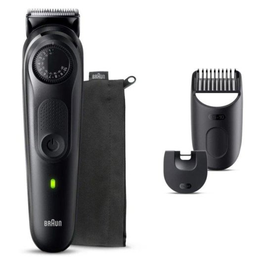 Regolabarba Viso Braun BeardTrimmer 5 BT5420 Senza Filo 100min Impermeabile 40 Impostazioni 3 Pettini