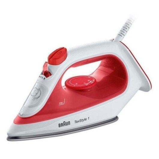 Plancha Braun TexStyle 1 SI 1019 RD 1900 W Suela Antiadherente Roja