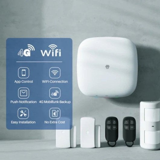 Allarme Chuango LTE-400 Wi-Fi 4G Senza Fili App Controllo Interno Backup Batteria