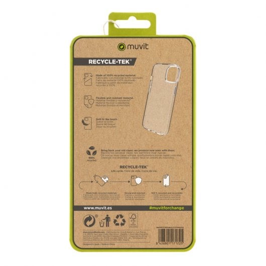 Muvit For Change Funda Recycletek Transparente para iPhone 15