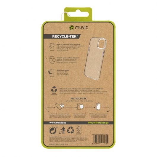 Muvit For Change Funda Recycletek Transparente para iPhone 15 Pro Max