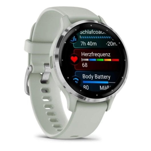 Garmin Venu 3S Bluetooth GPS NFC 41mm AMOLED Grau Silber Unisex 5ATM SpO2 Puls Schlaf