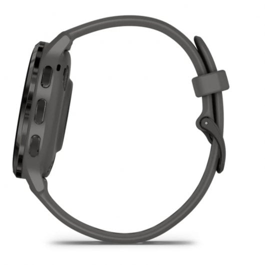 Montre connectée Garmin Venu 3S, lunette en acier inoxydable gris de 41 mm, boîtier et bracelet en silicone gris