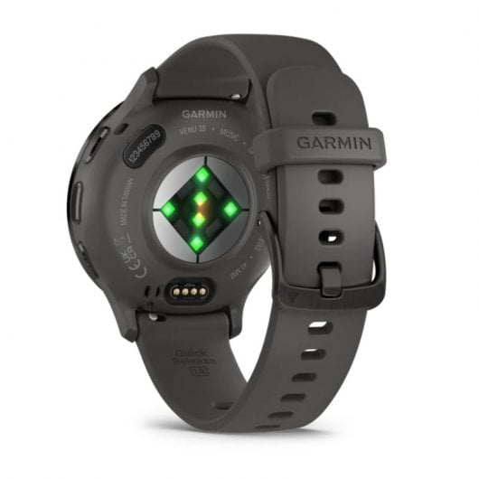 Montre connectée Garmin Venu 3S, lunette en acier inoxydable gris de 41 mm, boîtier et bracelet en silicone gris