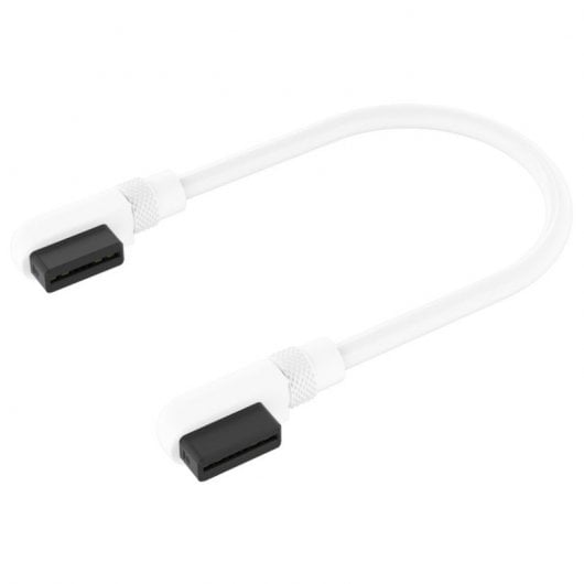 Cavo Corsair iCUE LINK 2x 135 mm con connettori sottili a 90° bianco