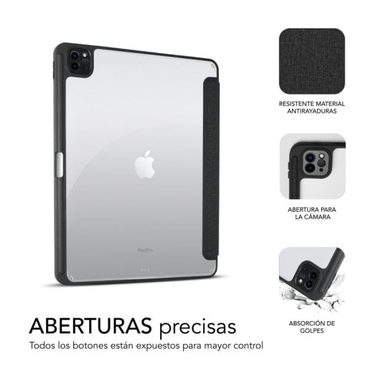 Subblim Clear Shock Case Funda Negra para iPad Pro 11" 2022/2021/2020