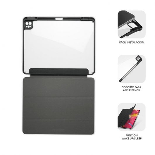 SUBBLIM SUBCST-5SC400 custodia per tablet 27,9 cm (11") Custodia a libro Nero, Trasparente