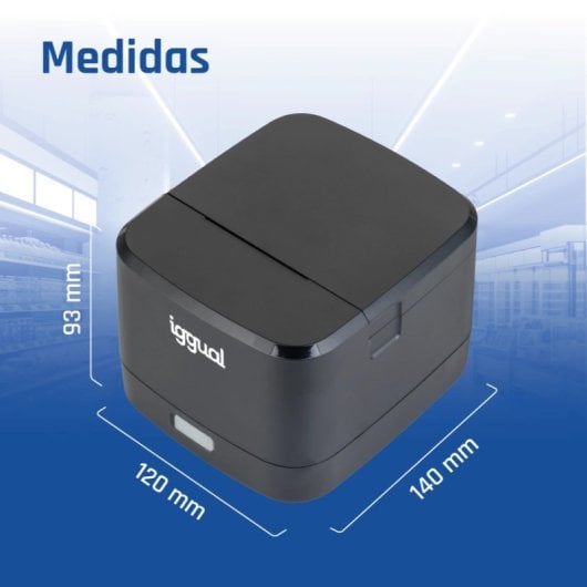 Thermische bonprinter iggual TP EASY 58 USB RJ11 Zwart