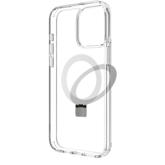 Muvit Recycletek Magsafe Funda Transparente con Soporte para iPhone 15 Pro Max