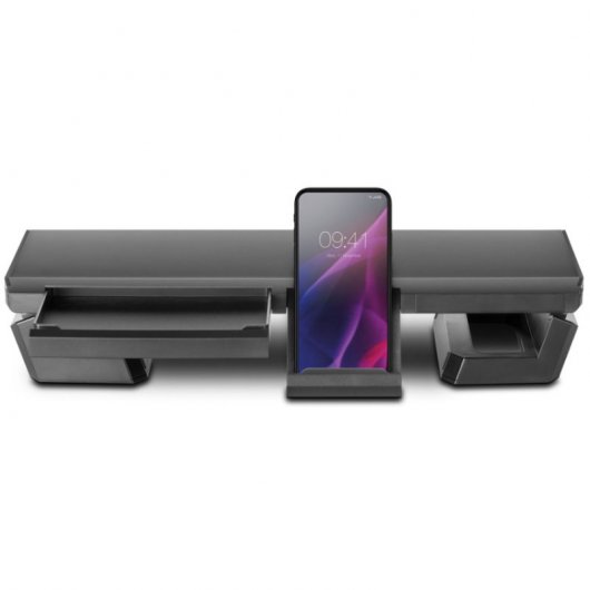 Mars Gaming MGS-PRO Support de moniteur ergonomique réglable avec tiroir Noir