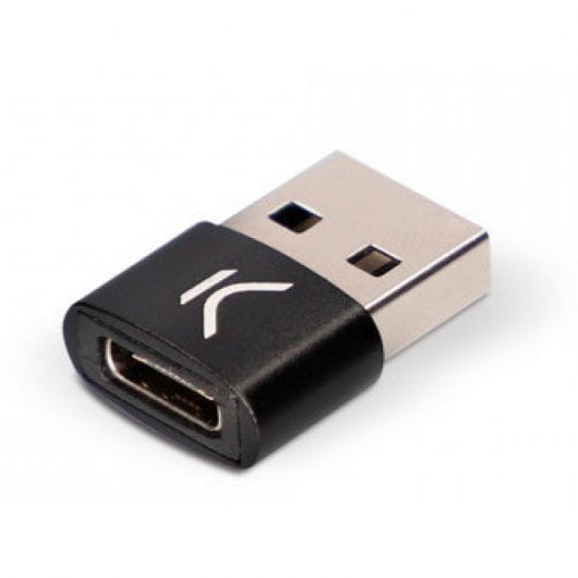 Ksix Adaptador Mini USB-A/USB-C Preto