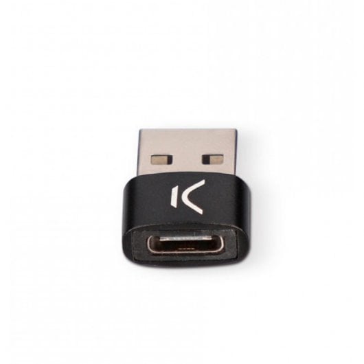 Ksix Adaptador Mini USB-A/USB-C Preto