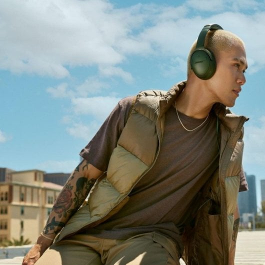 Casque Bose QuietComfort sans fil à réduction de bruit, vert cyprès
