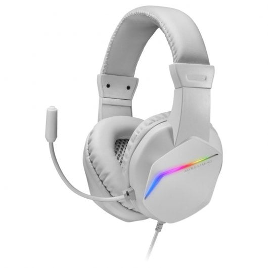 Mars Gaming MCP-RGB3WFR Combo Gaming Teclado FRGB + Ratón + Auriculares + Alfombrilla Blanco Francés