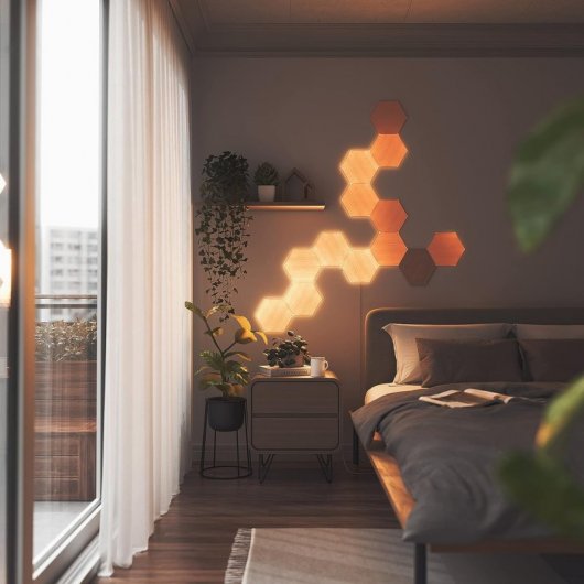 Nanoleaf Elements Erweiterungspaket 3 Holzplatten