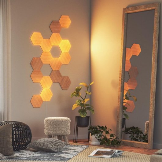 Nanoleaf Elements Erweiterungspaket 3 Holzplatten
