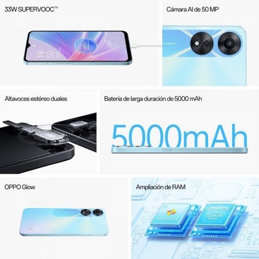 OPPO A78 5G 4/128GB Azul Libre