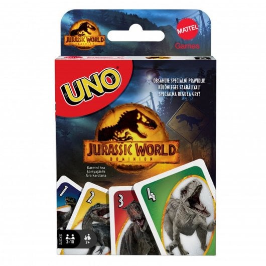Jogo de cartas Mattel Uno Jurassic World 3