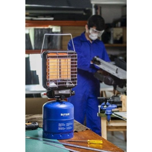 Estufa a Gás de Chama Azul Butsir Barrachina 3.000W Portátil com Segurança Dupla