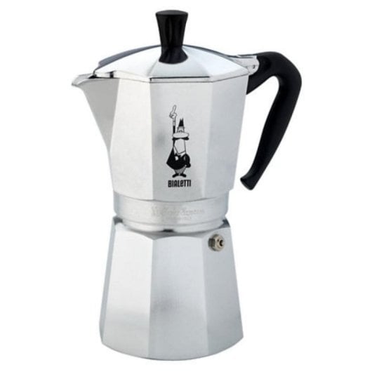 Cafetera Italiana Bialetti Moka Express 0,55 L 9 Tazas Aluminio Negro Plata