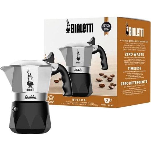 Cafetera Italiana Bialetti Moka Express 0,55 L 9 Tazas Aluminio Negro Plata