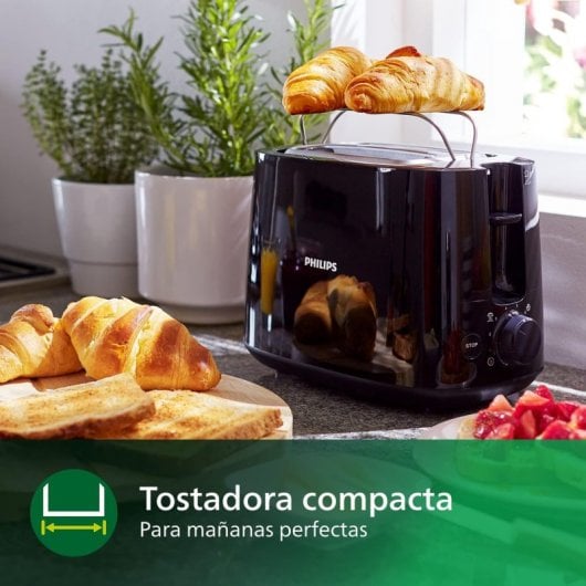 Philips Daily Collection HD2581/90 Torradeira 2 Ranhuras 830W Preta