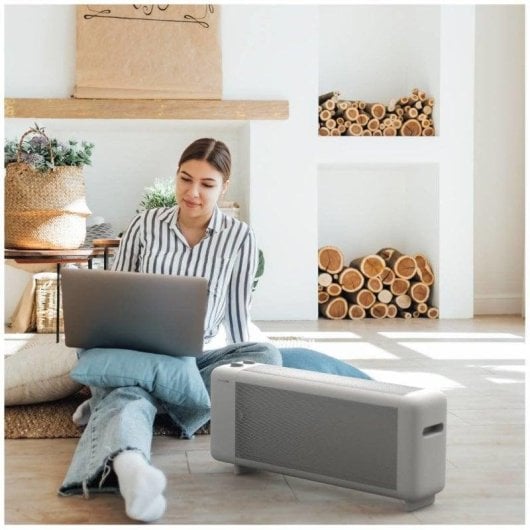 Radiador de Mica Universal Blue INKA 4020W 1500W Branco Aquecimento Rápido