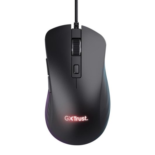 Ratón Trust GXT924 YBAR+ Cableado 25600 DPI RGB Negro 6 Botones
