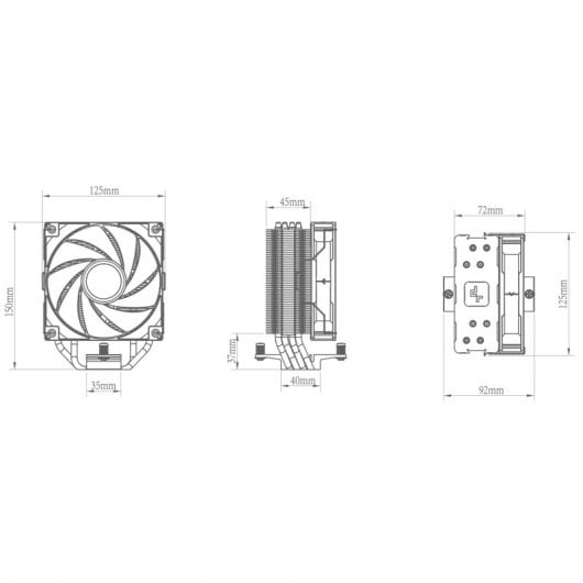 DeepCool AG400 WH ARGB Cooler de CPU 120mm Branco