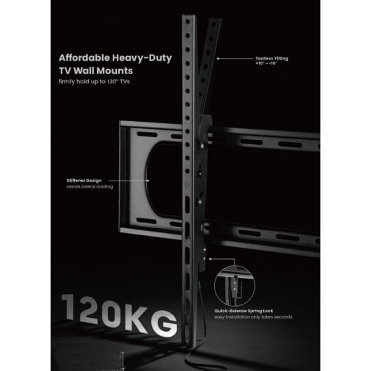 Equip Soporte de Pared para Pantalla 60"-120" Inclinable Heavy Duty VESA hasta 900x600 Max 120Kg