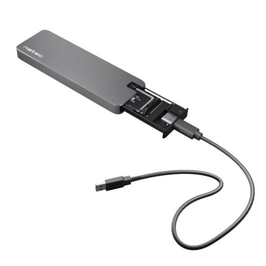 SSD Gehäuse Natec Rhino M.2 NVMe Aluminium USB-C 3.2 Gen2 Schwarz Robust