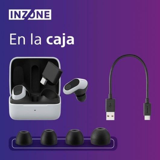Sony Inzone Buds Auriculares Inalámbricos con Cancelación de Ruido Blancos