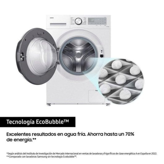 Máquina de Lavar Roupa Samsung WW80CGC04DTHEC 8 kg 1400 rpm A Branco Wi-Fi EcoBubble