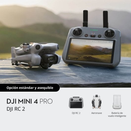 DJI Mini 4 Pro (RC 2) 4 Rotoren Quadrocopter 48 MP 3840 x 2160 Pixel 2590 mAh Schwarz, Weiß
