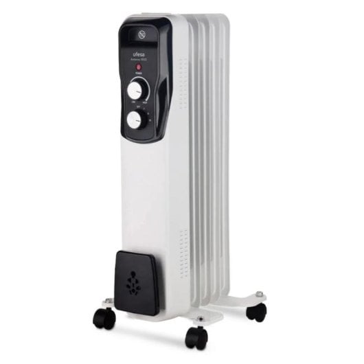 Radiador a Óleo Ufesa Antares 1000 1000W 5 Elementos Preto Branco