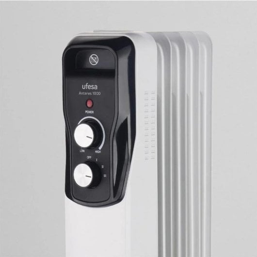 Radiador a Óleo Ufesa Antares 1000 1000W 5 Elementos Preto Branco