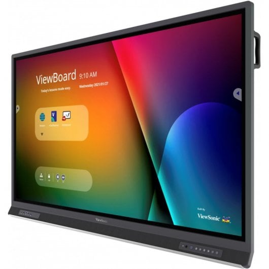 Viewsonic IFP6552-1A affichage de messages Écran plat interactif 165,1 cm (65") 350 cd/m² 4K Ultra HD Noir Écran tactile Intégré dans le processeur Android 9