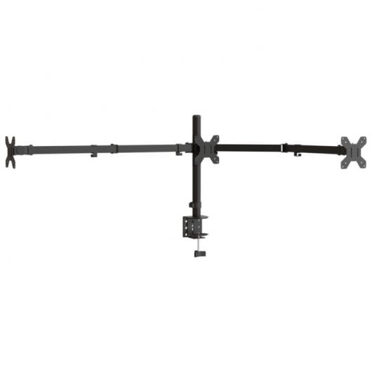 VidaXL Dreifach-Monitorständer Vesa 75/100 mm Schwarzer Stahl