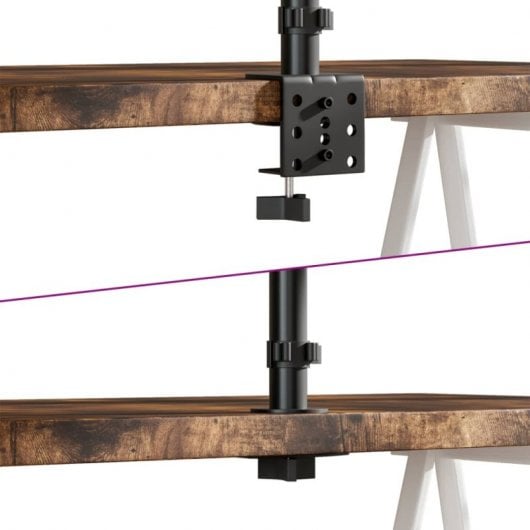 VidaXL Dreifach-Monitorständer Vesa 75/100 mm Schwarzer Stahl