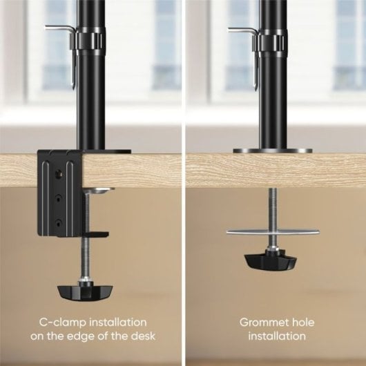 Onkron D208E-B Supporto per Due Monitor 13"-34" Verticale Nero