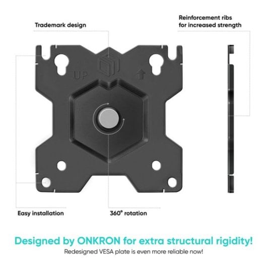 Onkron D208E-B Supporto per Due Monitor 13"-34" Verticale Nero