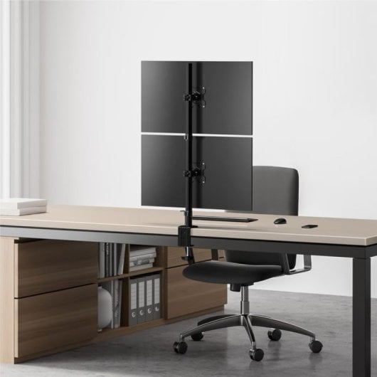 Onkron D208E-B Supporto per Due Monitor 13"-34" Verticale Nero