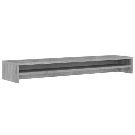 VidaXL Suporte de Madeira Contraplacado para Monitor Cinzento