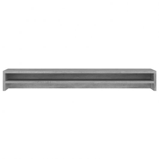 VidaXL Suporte de Madeira Contraplacado para Monitor Cinzento